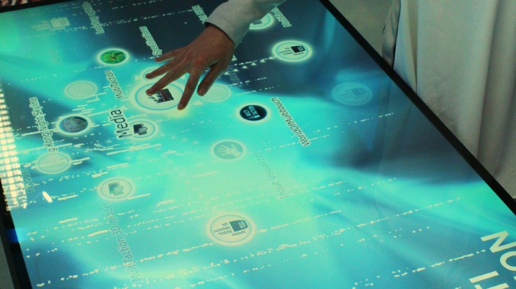 MultiTaction MultiTouch Table interactive display future technology inition london